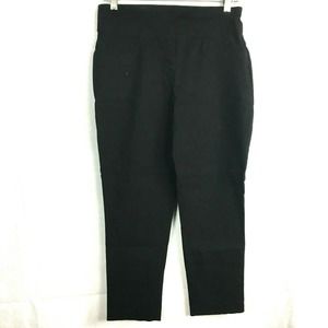 Ruby Rd Pants Womens Sz 8P Petite Black Pull On Straight Leg Pull‎ On Stretch